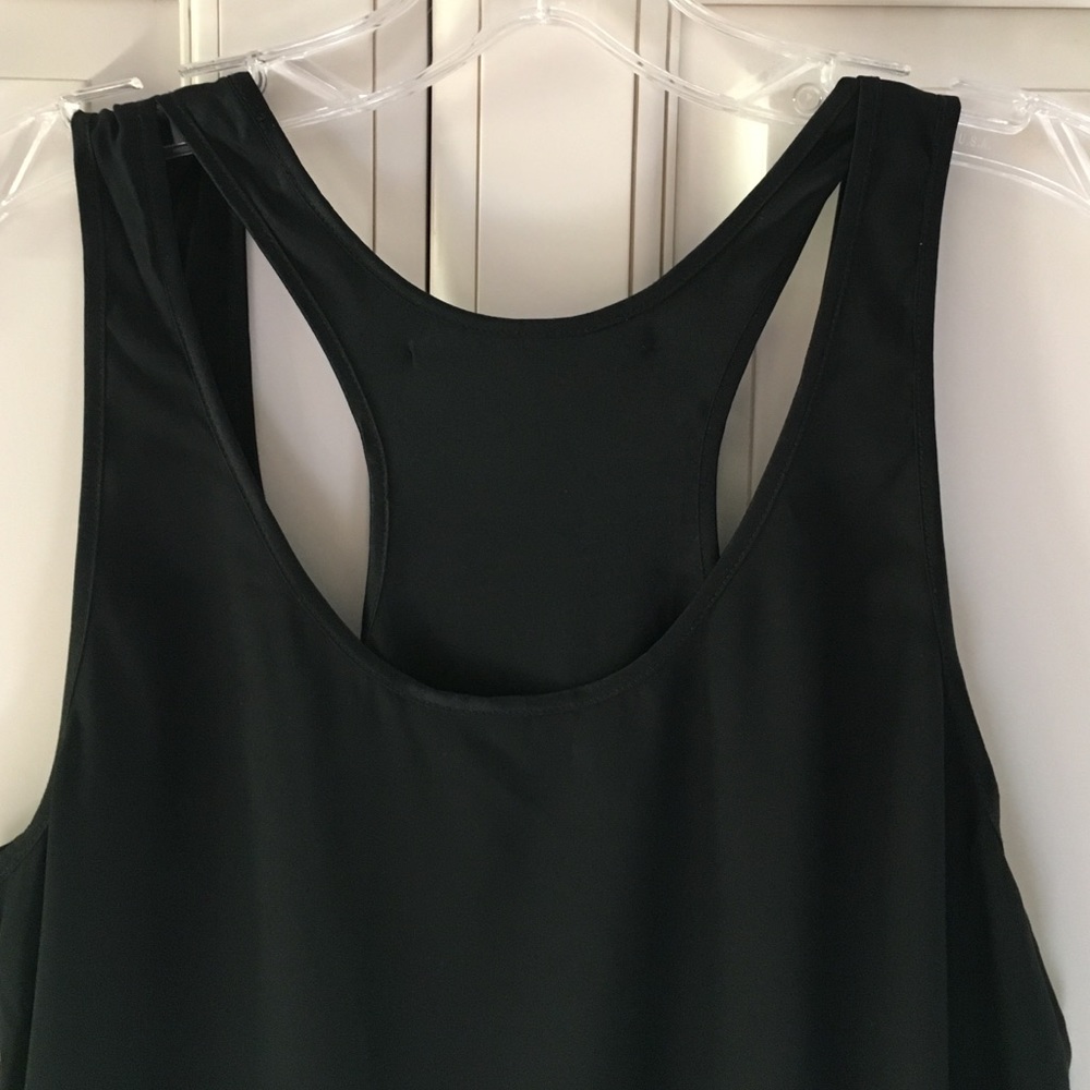 Rory Beca black double layer Razorback silk top - Picture 3 of 5